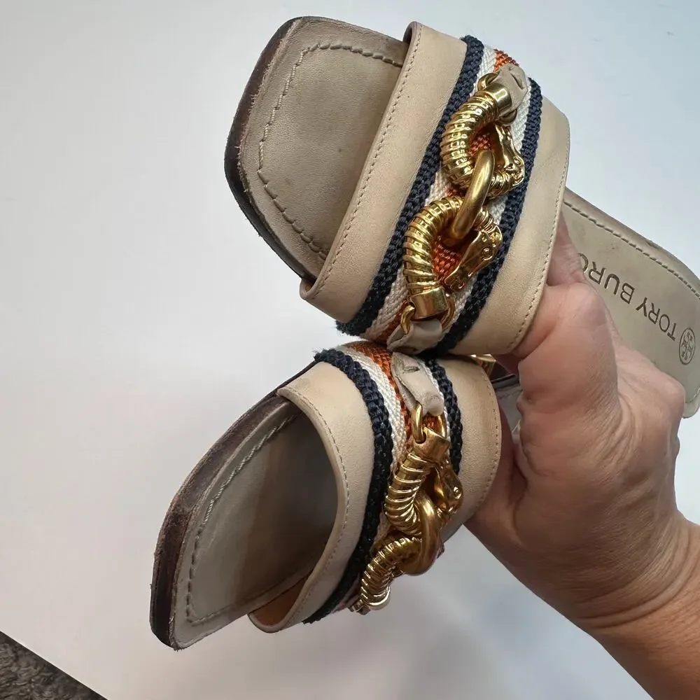 Tory Burch Jessa 55MM Horsehead Cream Sandals